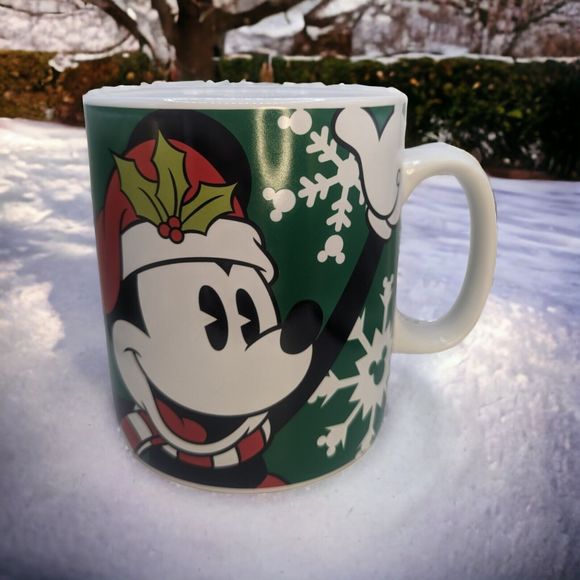 Galerie Other - Christmas Mickey Mouse Coffee Mug Ceramic 24oz Disney Oversized Soup Cocoa